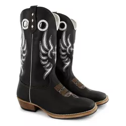 Bota Texana Masculina Cano Padrão Couro Legítimo B... - JM Country