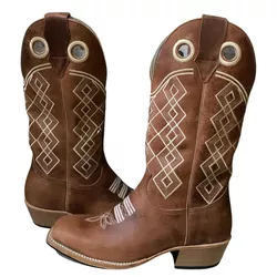 Bota Texana Masculina Couro Legítimo Bovino Crazy ... - JM Country