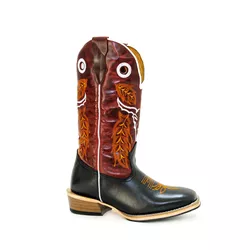 Bota Texana Masculina Bico Quadrado Couro Bovino L... - JM Country