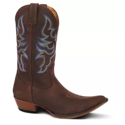 Bota Texana Masculina Bico Fino Couro Legítimo Nob... - JM Country