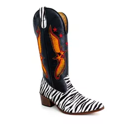 Bota Texana Feminina Country Couro Legítimo Bovino... - JM Country