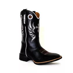 Bota Texana Masculina Cano Padrão Couro Bovino Leg... - JM Country