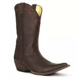 Bota Texana Bico Fino Country Masculina Couro Floa... - JM Country