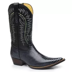 Bota Bico Fino Masculina Texana Country Couro Anac... - JM Country