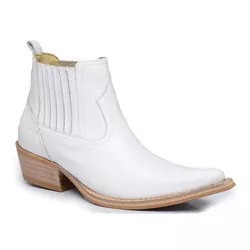 Botina Country Masculina Cano Curto Bico Fino Cour... - JM Country