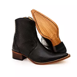 Botina Country Masculina Bico Fino Couro Bovino Le... - JM Country