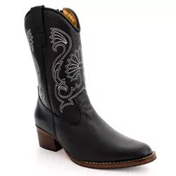 Bota Texana Cano Médio Feminina Country Couro Legí... - JM Country
