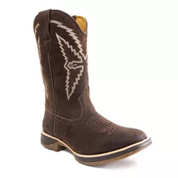 Bota Texana Masculina Couro Legítimo Mustang Café ... - JM Country