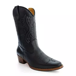 Bota Texana Cano Médio Feminina Country Couro Legí... - JM Country