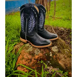 Bota Texana Masculina Cano Padrão Couro Legítimo L... - JM Country