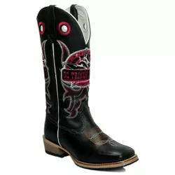 Bota Texana Couro Nobuck Salto Carrapeta Trinca Ro... - JM Country