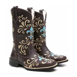 Bota Texana Country Feminina Couro Bovino Legítimo... - JM Country