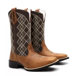 Bota Texana Country Masculina Couro Bovino Legítim... - JM Country