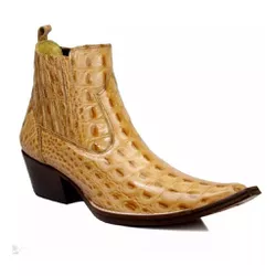 Botina Masculina Bico Fino Country Couro Legítimo ... - JM Country