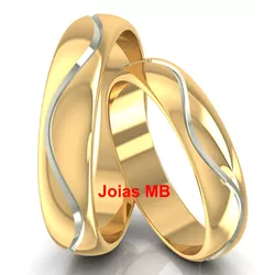 4876 - Alianças Abauladas Brasília 6mm - Joias MB Loja Oficial
