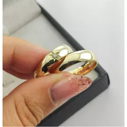5980 - Alianças Abauladas Goiânia 5mm - Joias MB Loja Oficial