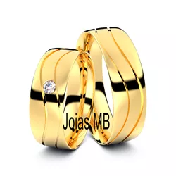 3742 - Alianças Catuaí Shopping Londrina 6mm - Joias MB Loja Oficial