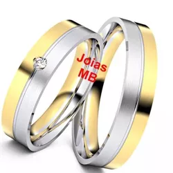 55000 - Alianças Bodas de Ouro DF 5mm - Joias MB Loja Oficial