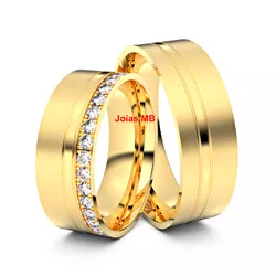 5074 - Alianças de Casamento África do Sul 7,5mm - Joias MB Loja Oficial