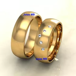 7107 - Alianças de Casamento Águas Claras 6,5mm - Joias MB Loja Oficial