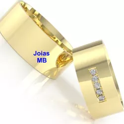5338 - Alianças de Casamento Amparo 7mm - Joias MB Loja Oficial