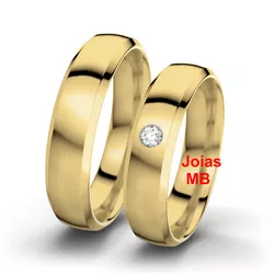 5268 - Alianças de Casamento Antuérpia 6mm - Joias MB Loja Oficial