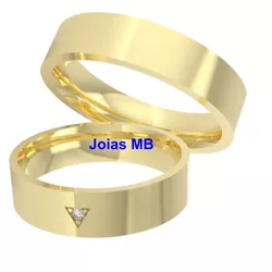 5649 - Alianças de Casamento Bariri 5mm - Joias MB Loja Oficial