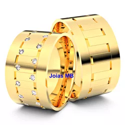 4629 - Alianças de Casamento Barra da Tijuca 11mm - Joias MB Loja Oficial