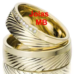 5415 - Alianças de Casamento Bom Jesus de Goiás 7,5mm - Joias MB Loja Oficial