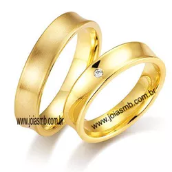 6098 - Alianças de Casamento Bom Jesus do Itabapoana 5mm - Joias MB Loja Oficial