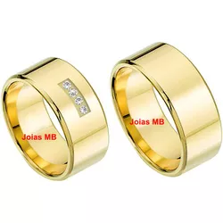 4601 - Alianças de Casamento Brusque 8mm - Joias MB Loja Oficial