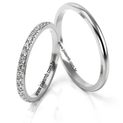 5977 - Alianças de Casamento Cajamar 2,8mm - Joias MB Loja Oficial