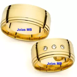 4620 - Alianças de Casamento Cambé 8mm - Joias MB Loja Oficial