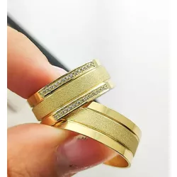 6015 - Alianças de Casamento Campinas Goiânia 7mm - Joias MB Loja Oficial
