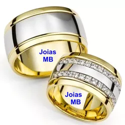 4574 - Alianças de Casamento Campo Largo 8mm - Joias MB Loja Oficial
