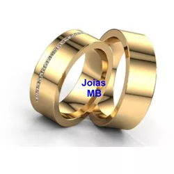 4869 - Alianças de Casamento Campo Mourão 6mm - Joias MB Loja Oficial
