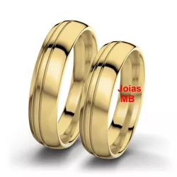 5894 - Alianças de Casamento Campos Belos 6mm - Joias MB Loja Oficial
