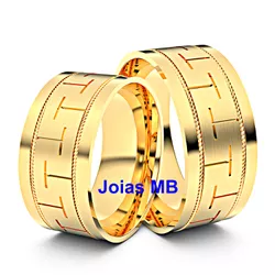 5890 - Alianças de Casamento Caruaru 9mm - Joias MB Loja Oficial