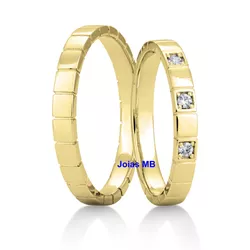 4960 - Alianças de Casamento Caxias 3mm - Joias MB Loja Oficial
