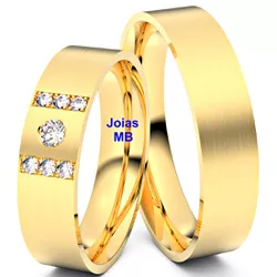 7033 - Alianças de Casamento Cidade do México 5,2mm - Joias MB Loja Oficial