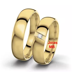 4498 - Alianças de Casamento Caçu 5mm - Joias MB Loja Oficial