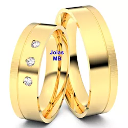 5339 - Alianças de Casamento Dresden 6mm - Joias MB Loja Oficial