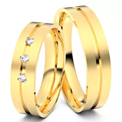 3954 - Alianças de Casamento Águas Lindas de Goiás 5mm - Joias MB Loja Oficial