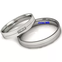 3997 - Alianças de Casamento Amadora 3,7mm - Joias MB Loja Oficial