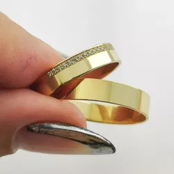 5116 - Alianças de Casamento Aparecida de Goiânia 5mm - Joias MB Loja Oficial
