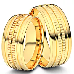 5881 - Alianças de Casamento Araguari 8mm - Joias MB Loja Oficial