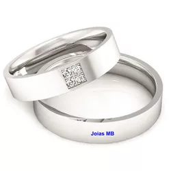5789 - Alianças de Casamento Araruama 4mm - Joias MB Loja Oficial