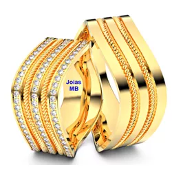 5640 - Alianças de Casamento Aurora 10mm - Joias MB Loja Oficial