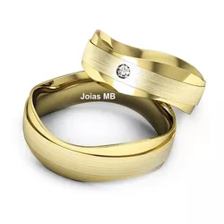 5437 - Alianças de Casamento Bagé 5,5mm - Joias MB Loja Oficial
