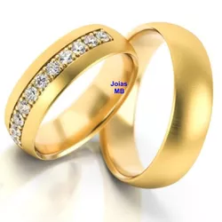 4972 - Alianças de Casamento Barretos 5,5mm - Joias MB Loja Oficial